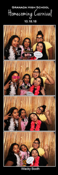 Hire us for you high school events photo booth needs like graduation party, homecoming, and sorority party